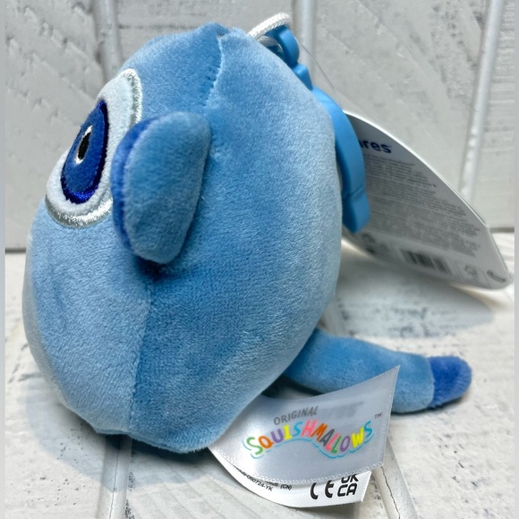 Squishmallow Clip 3.5” Rolf The Blue Lemur Soft Animal Plush Keychain NWT - Picture 3 of 8